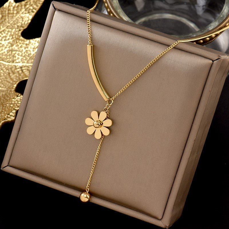 Golden Daisy Charm 18K Gold Plated Necklace